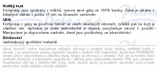 Gáza hydr.kompr.ster.10x20cm/2ks Steriwund