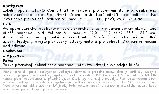 3M FUTURO Loket.bandáž Comfort Lift76578DAB vel.M