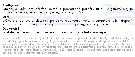 BodyTip Arganový krém na ruce a nehty 100ml