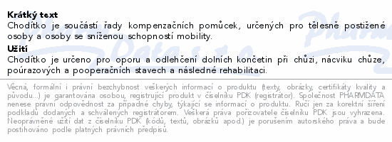 Chodítko čtyřbodové podpůrný rám velikost 5
