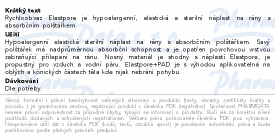 ELASTPORE+PAD náplast samolep.sterilní 10x10cm 1ks