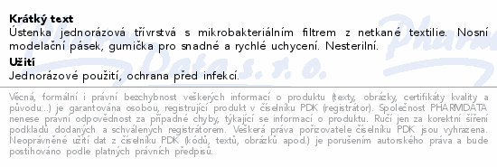 Ústenka chirurgická s gumičkami/10ks Steriwund