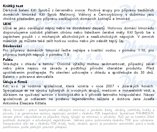 Kitl Syrob Čer.ovoce Malina+Višeň+Č.ryb.3x500ml