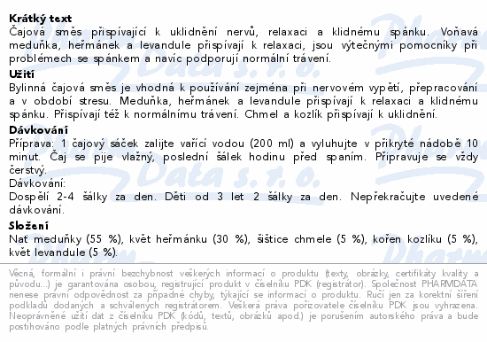 LEROS Spánek&nervy čaj 20x1.3g