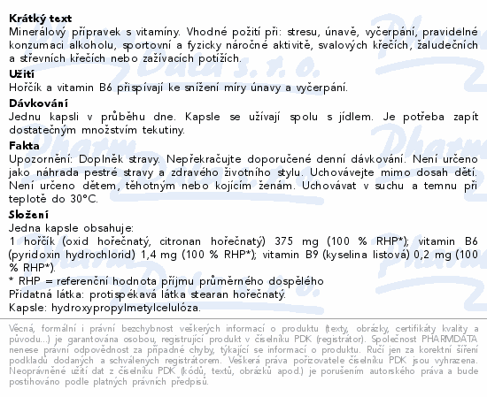 IQ Mag 375mg hořčíku+vit.B6+kysel.listová cps.60