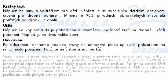 Leukoplast ECO Kids náplast 2 velikosti 12ks