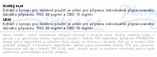 Naxiva Panaxol THC 50mg/ml CBD 10mg/ml (9372000)