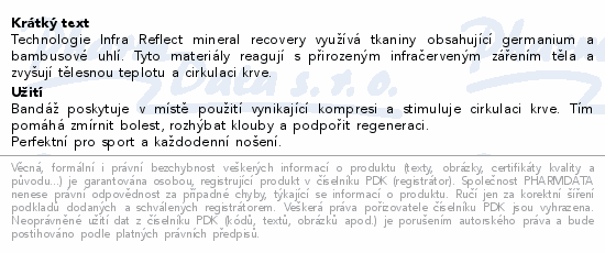 Pulsaar Active bandáž na koleno s bambus.uhl.vel.L