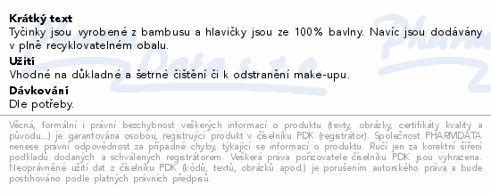 Allnature Ekologické vatové tyčinky 200ks