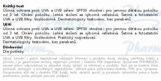 Dermacol Opalovací mléko voděod.SPF30 spray 200ml