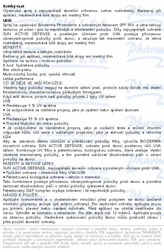 BIODERMA Photoderm Family sprej SPF50+ 300ml