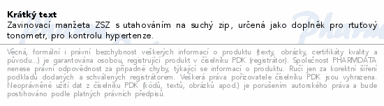 Tonometr rtuť.manžeta suchý zip