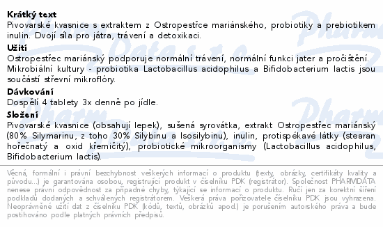 Pangamin Ostropestřec tbl.200