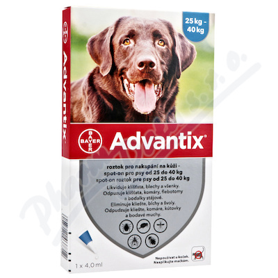 Advantix-psy spot.on.nad 25kg a.u.v1x4ml