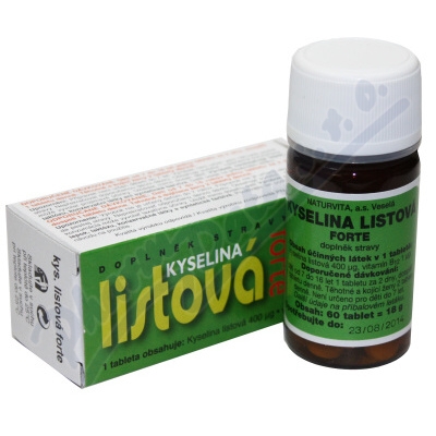 Kyselina listová Forte tbl.60 Naturvita