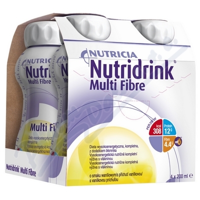 Nutridrink Multi Fibre s přích.vanilka 4x200ml