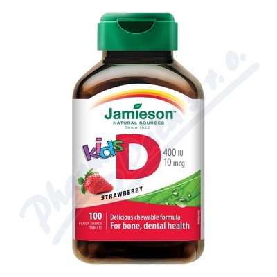 Jamieson Vitamín D3 Kids Jahoda tbl.100