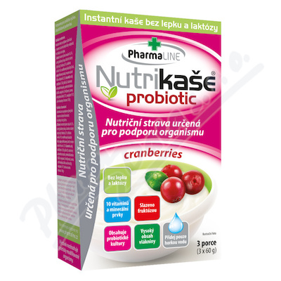 Nutrikaše probiotic cranberries 180g (3x60g)