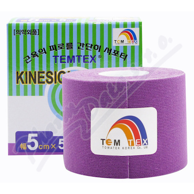 TEMTEX kinesio tape fialová 5cmx5mTKT013