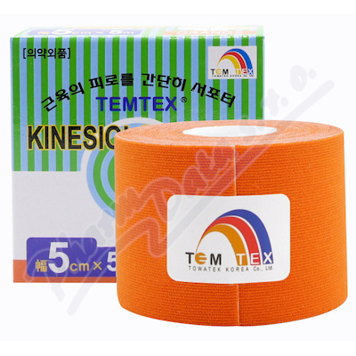 TEMTEX kinesio tape oranžová5cmx5mTKT011
