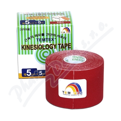 TEMTEX kinesio tape červená 5cmx5mTKT012