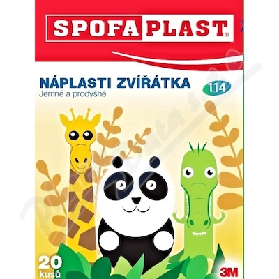 Spofaplast 3M 114 Děts.nápl.Zvířátka20ks