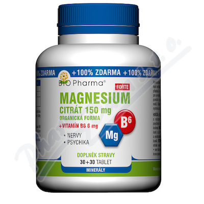 Magnesium citrát Forte 150mg+Vit.B6 6mg tbl.30+30