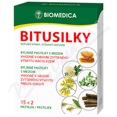 Bitusilky bylinné pastilky s medem 15+2