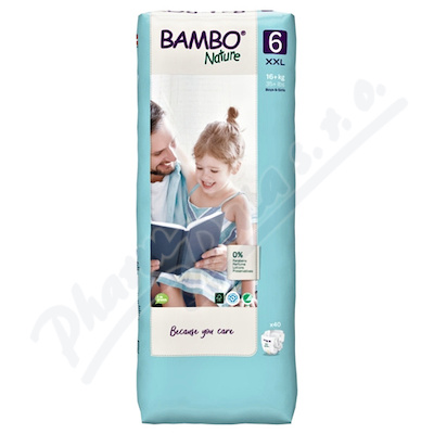 Bambo Nature 6 děts.pl.kalh.16+kg 40ks