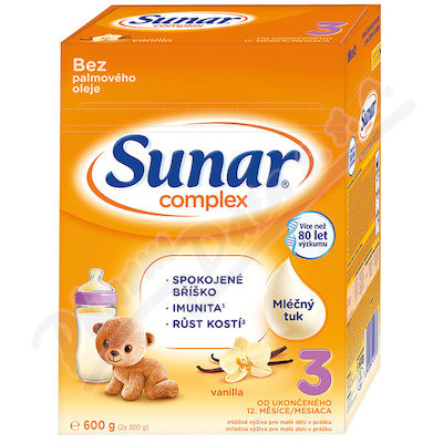 Sunar Complex 3 vanilka 600g - nový