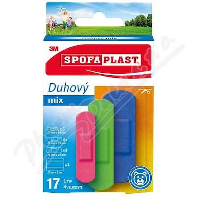 Spofaplast 3M 606 Duhový mix 17ks