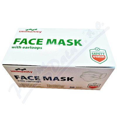 FACE MASK zdravotni.maska s gumičkami ústenka 50ks