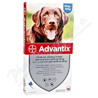 Advantix-psy s.o.nad 25kg a.u.v.4x4ml