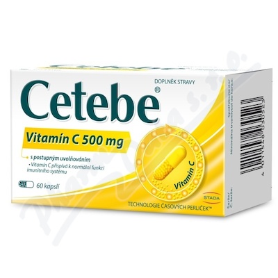 Cetebe vitamin C 500mg cps.60