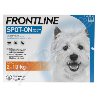 Frontline SpOnDog 2-10kg pipeta 3x0.67ml