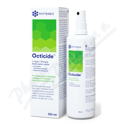 Octicide 1mg/g+20mg/g drm.spr.sol.250ml
