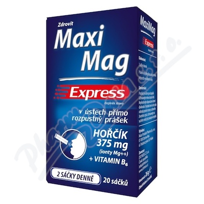 MaxiMag Express hořčík 375 mg+B6 dir.20s