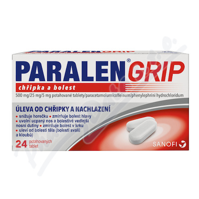 Paralen Grip chripka+bolest 500/25/5mg t