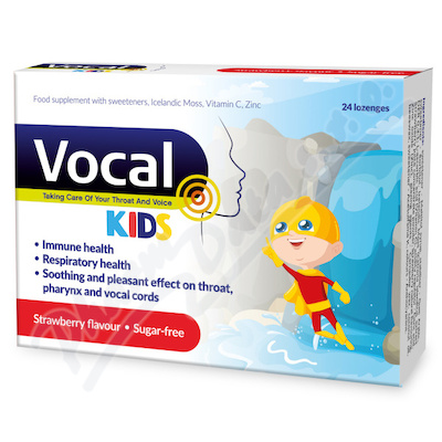 Vocal Kids měkké pastilky Jahoda 24ks