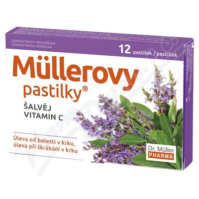 Müllerovy pastilky se šalvějí 12ks