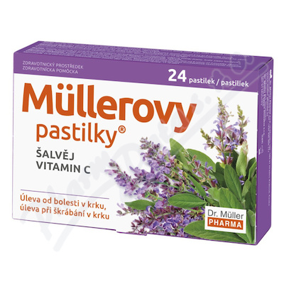 Müllerovy pastilky se šalvějí 24ks