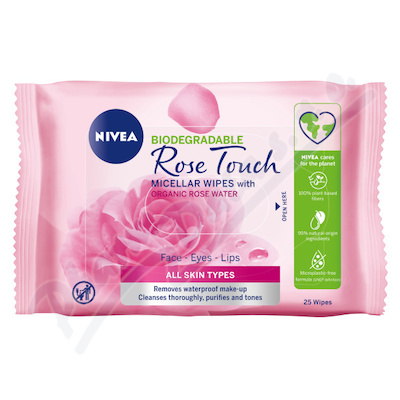 NIVEA Rose Touch micelární ubrousky 25ks