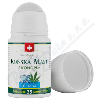 Koňská mast s konopím chlad.Roll-on 90ml