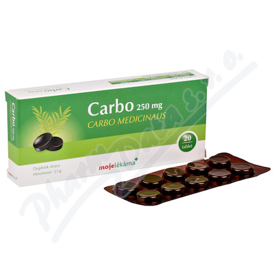 Carbo medicinalis tbl.20 Moje lékárna