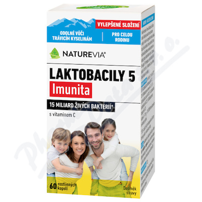 NatureVia Laktobacily 5 Imun 60cps.