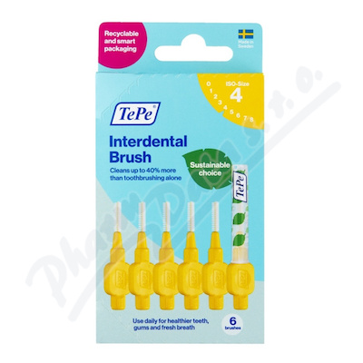 TePe meziz.kart.size 4 Žlut.6ks 113050
