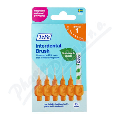 TePe meziz.kart.size 1 Oranž.6ks 133020