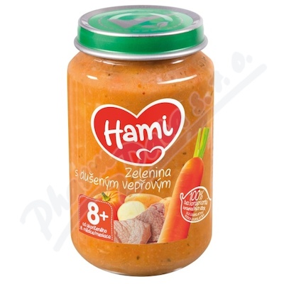 Hami Zelenina s dušeným vepřovým 200g 8m+
