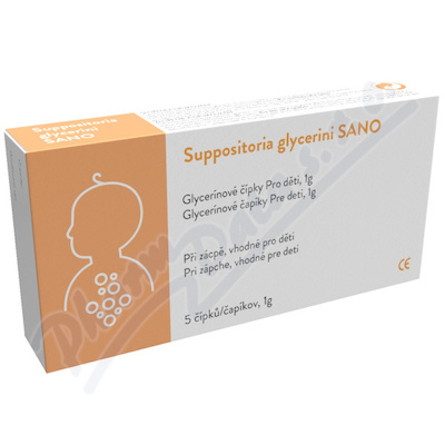 Supp.glycer.SANO Glyc.c. děti 1g 5ks