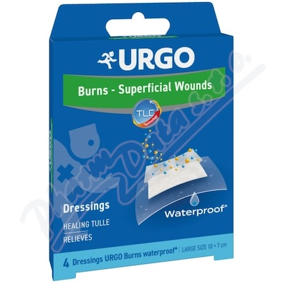 URGO BURNS Vod.nap.na pop.10x7cm vod.4ks